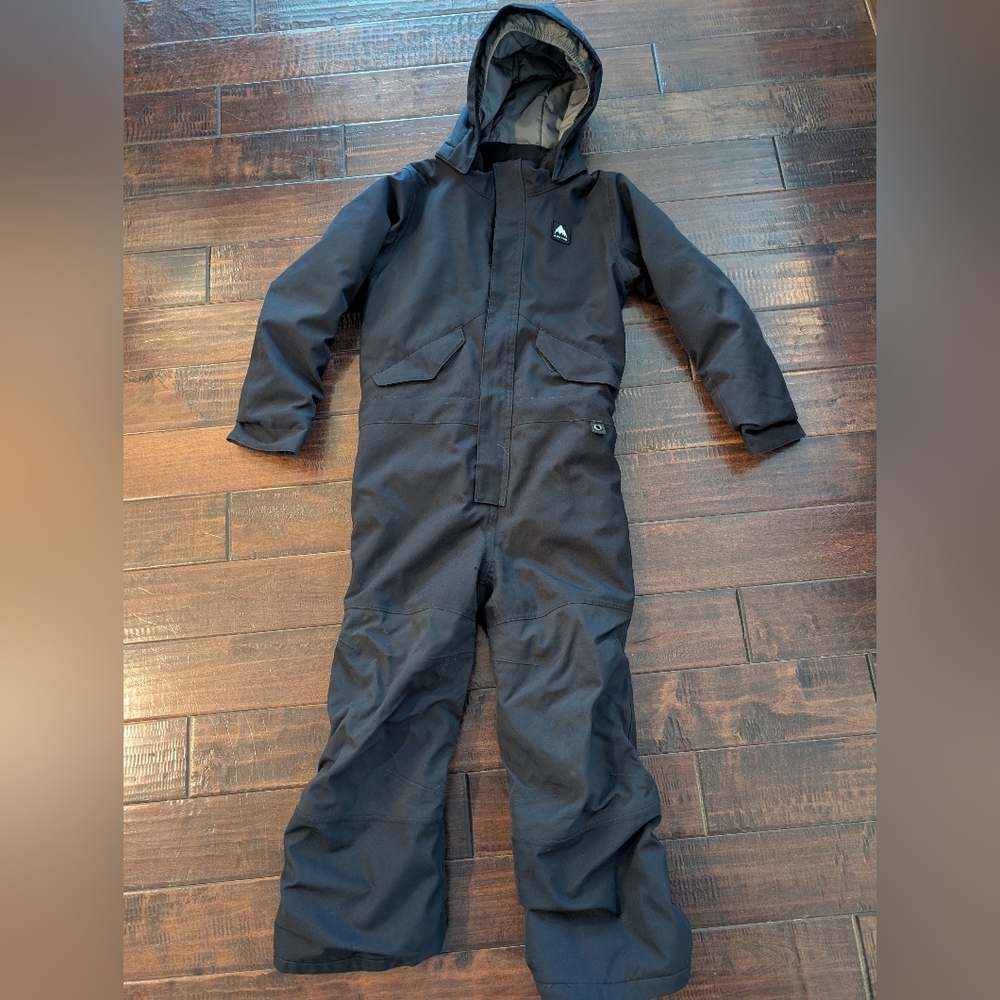 Burton Youth One Piece Black Hooded Snowsuit